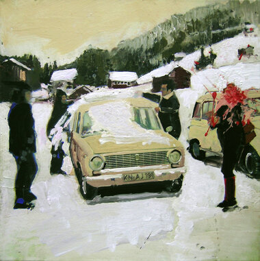 Susanne Neumann - Malerei Cars schnee